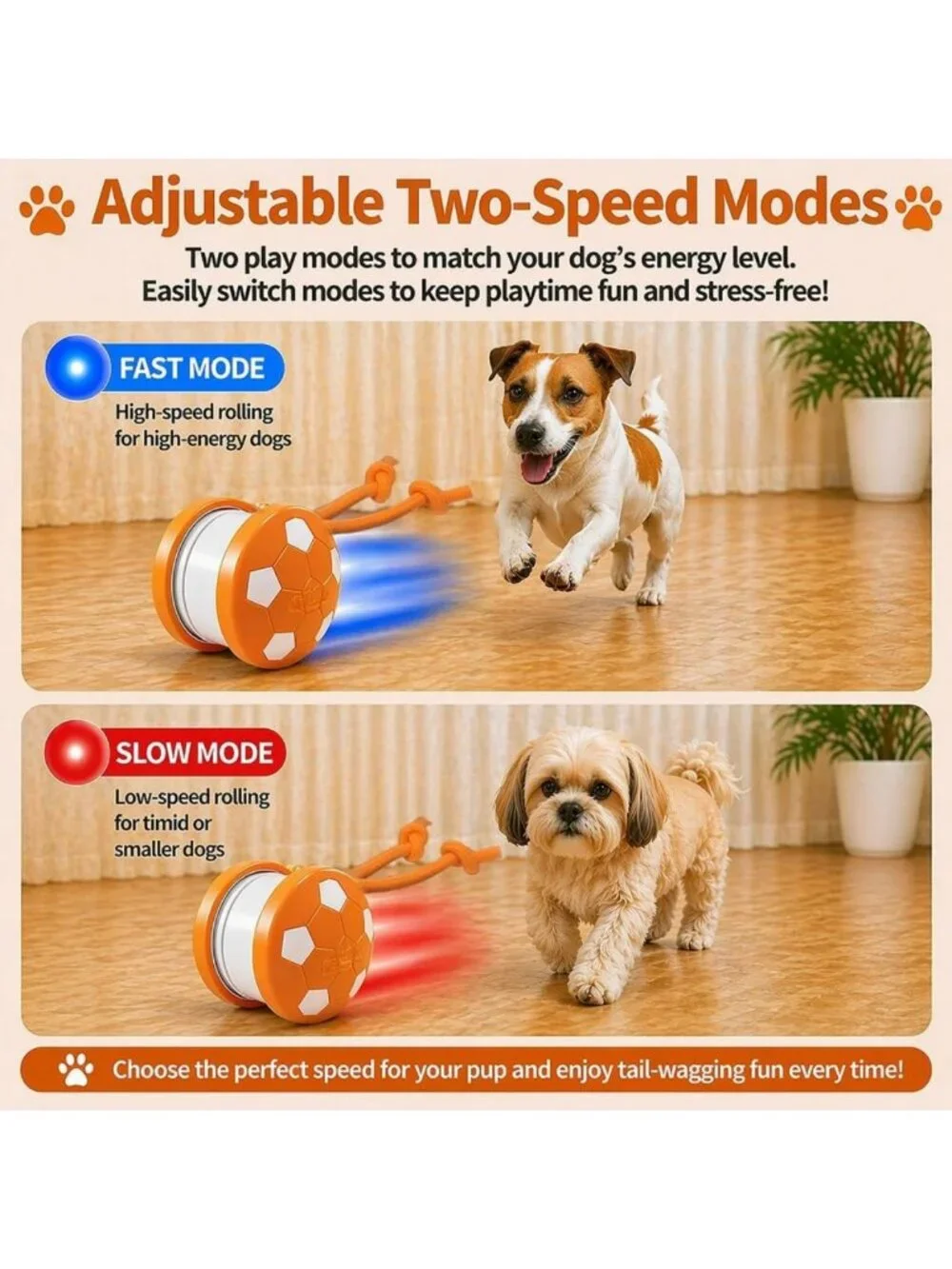 Interactive Electric Soccer Ball Toy for Dogs - Rechargeable, Durable, Fun Chase